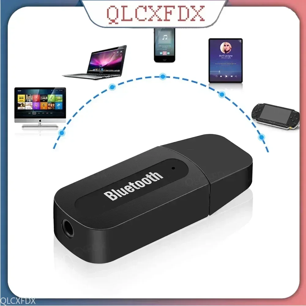 جهاز استقبال موسيقى صغير بلوتوث AUX USB محول صوت ستيريو لاسلكي لهاتف آيفون وسامسونج وشاومي ومجموعة أدوات استقبال الموسيقى