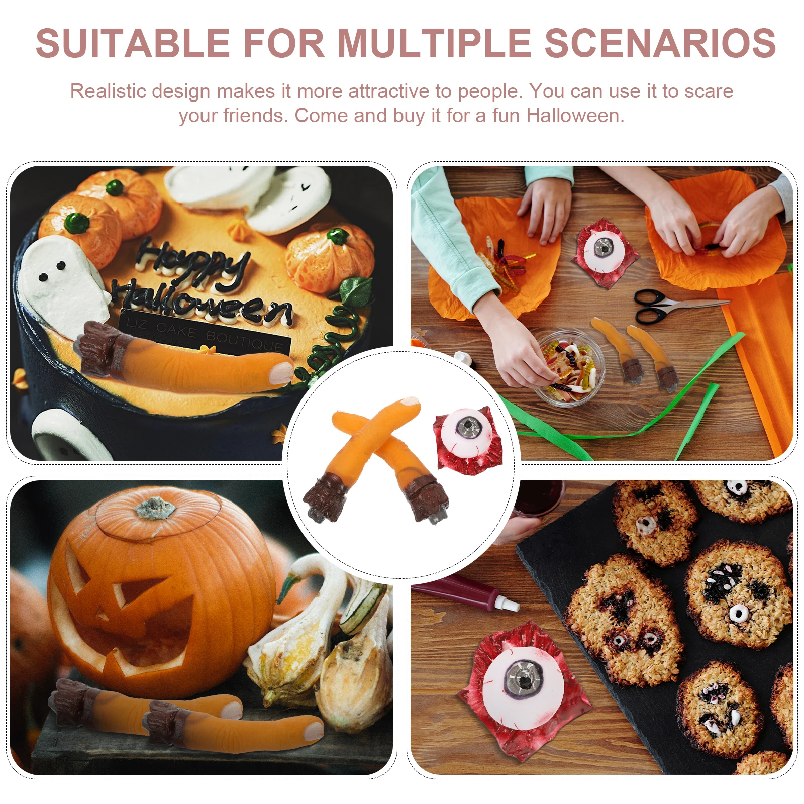 

3 шт., детали тела на Хэллоуин, детали органов, реквизит, сувениры для человеческой вечеринки, жуткие украшения