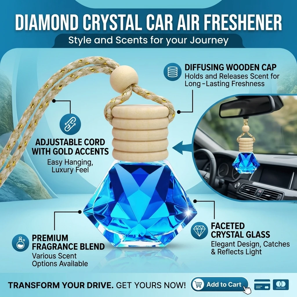 Car Perfume Pendant Include Essential Oil Air Fresheners Universal Car Supplies Novelty Auto Flavoring Car 7ml Car Hanging Oil
