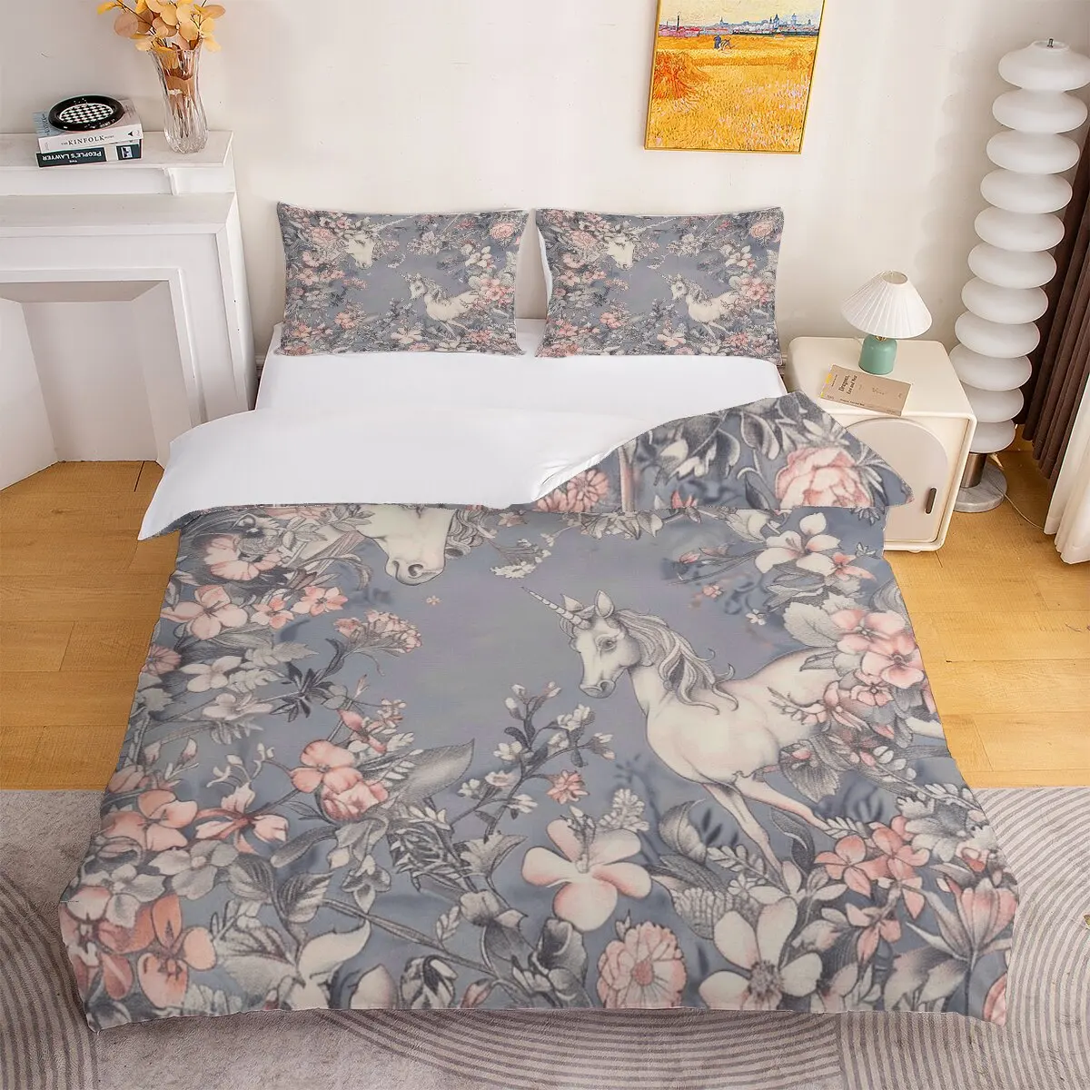 

Unicorns Down duvet cover large size foxes 1 duvet cover, 2 pillowcases, 3 pieces