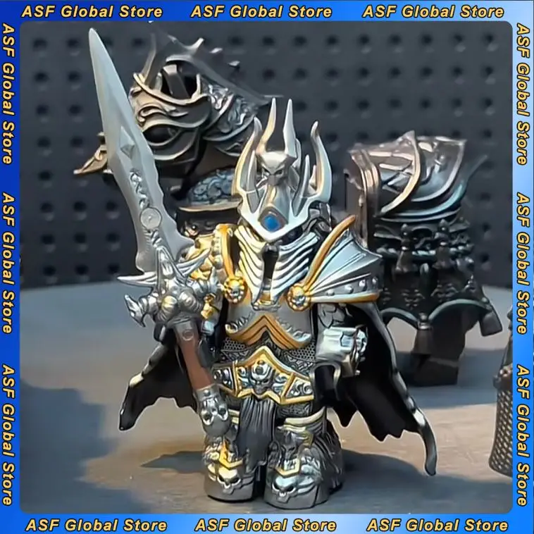

New Game Figure Lich King Frostmourne Peripheral Assemble Building Blocks Statue Desktop Decoration Ornaments Gift PuzzleToys