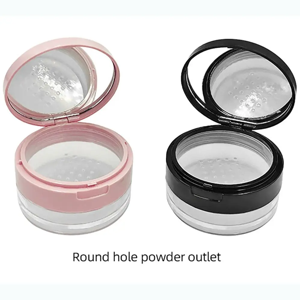 Makeup Tools Mirror With Puff Grid Design Empty Case Elasticated Net Sifter Empty Containers Powder Containers Loose Powder Box