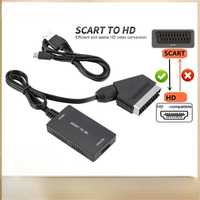 Upgrade SCART to HDMI converter with cable: private mold, suitable for clear and high-definition output of classic devices