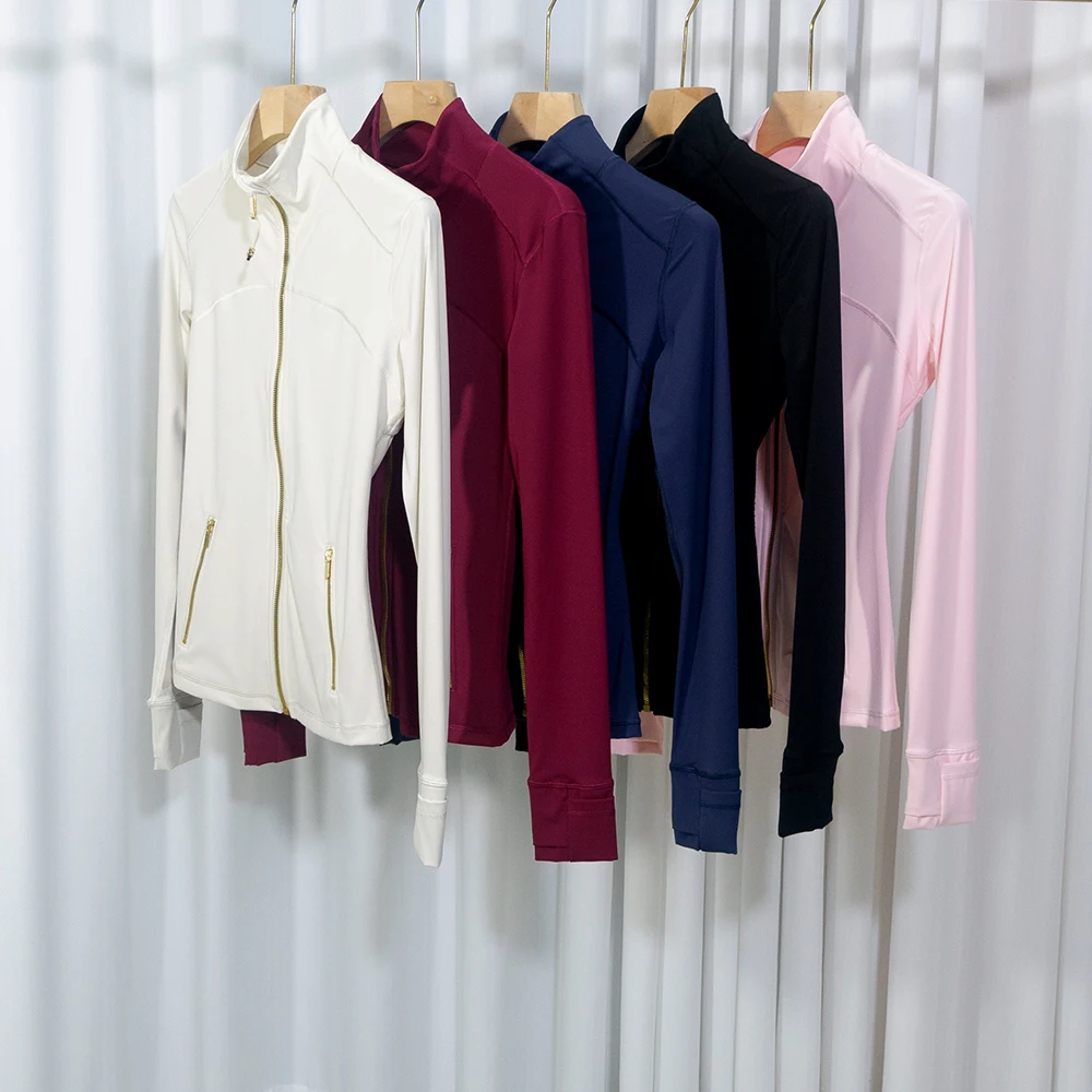 2026 Neue Yoga-Sportjacke mit Stehkragen, schmal geschnitten, schnelltrocknend, schweißableitend, Outdoor-Yoga-Jacke – Detail 2