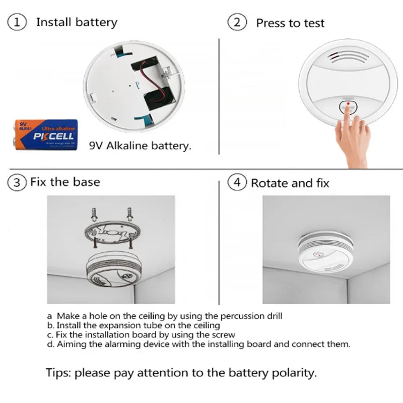 Tuya-sensor de humo con wifi, alarma inteligente conectada, detector de monóxido de carbono con aplicación remota