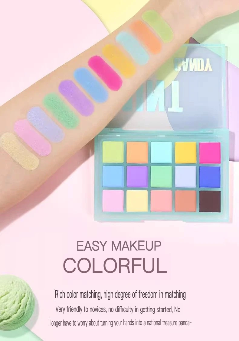 Ucanbe Macaron Eyeshadow Palette Colorful Multi-Color Matte Play Makeup Pink 15 Colors Niche Affordable