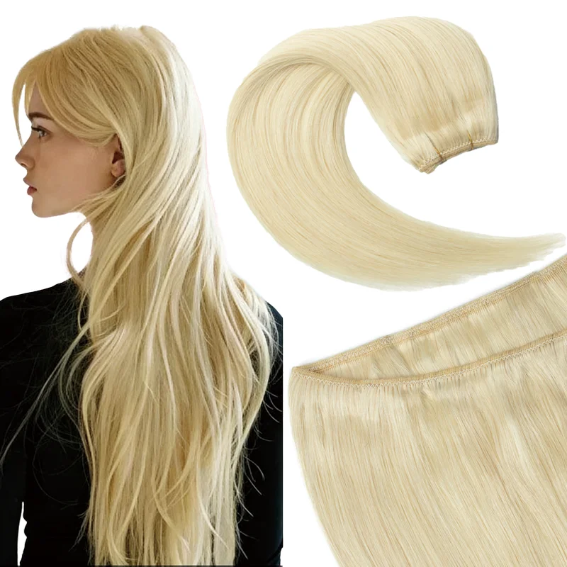 

Мягкие, шелковистые, натуральные прямые волосы для наращивания, 12-24 дюйма, высококачественные машинные пряди из натуральных волос Реми для женщин