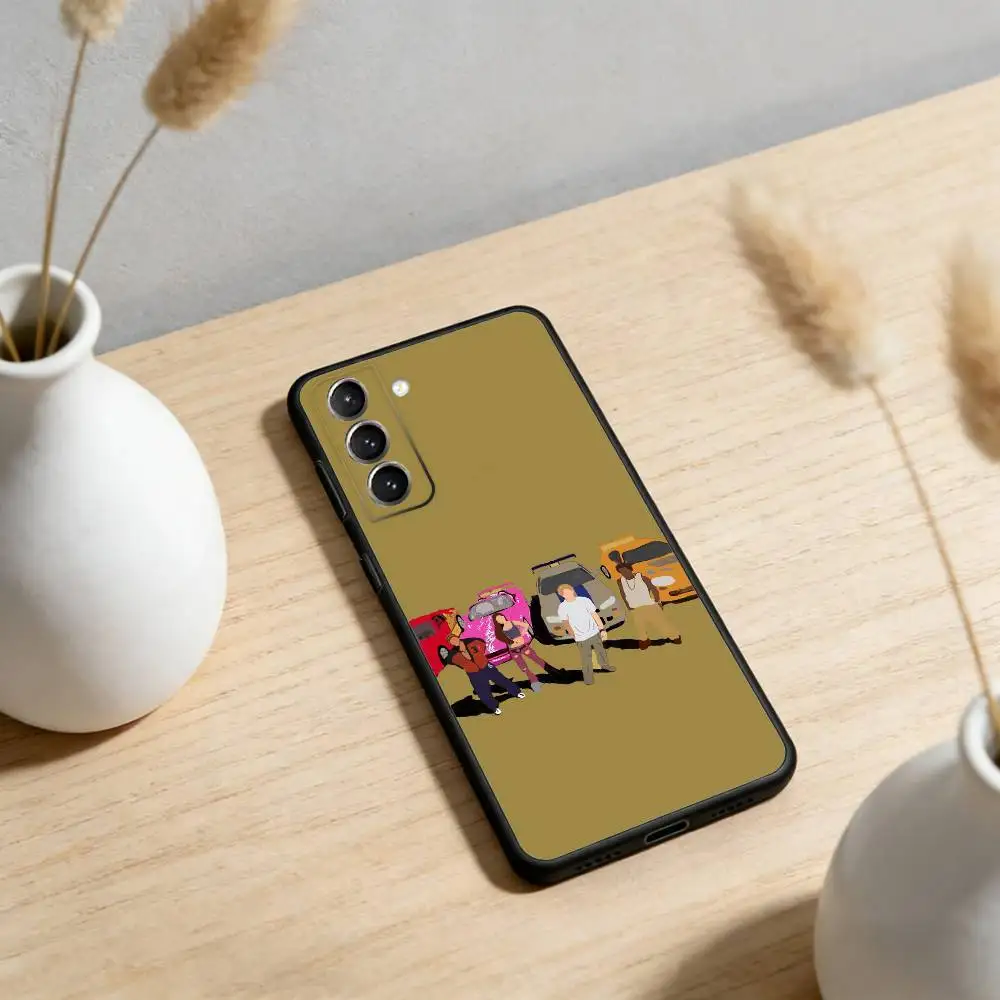 حافظة هاتف F-Fast and F-Furious Moive لهاتف سامسونج S25,24,23,22,30,21,10,9,Ultra,Plus,Lite,FE,4,5G حافظة سوداء ناعمة