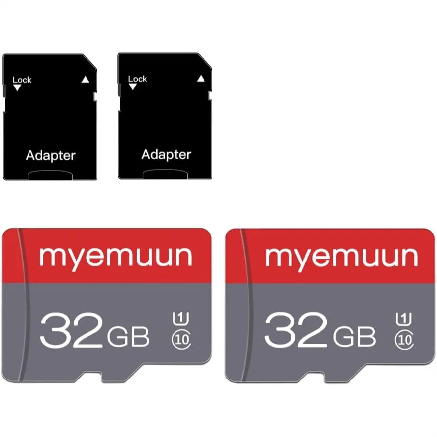 

2 Pack 32GB Micro Memory Card with Adapter, TF Card Class 10 for Smartphone/Tablet/Camera/PC (32GB*2)