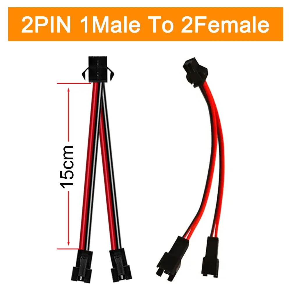 2Pin 3Pin 4Pin 5Pin 6Pin LED Splitter Connector JST SM Male Female Wire Cable For WS2812 WS2811 SK6812 RGB RGBW Led Strip