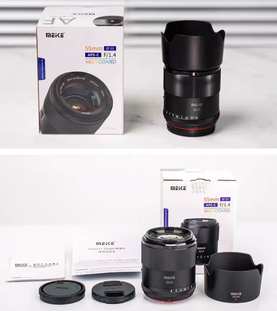 Meike 55mm F1.4 AF APS-C STM Medium Telephoto Prime Portrait Lens for Sony E-Mount NEX 3 3N NEX 5R NEX 6 7 A6X00 A6400 A5000...
