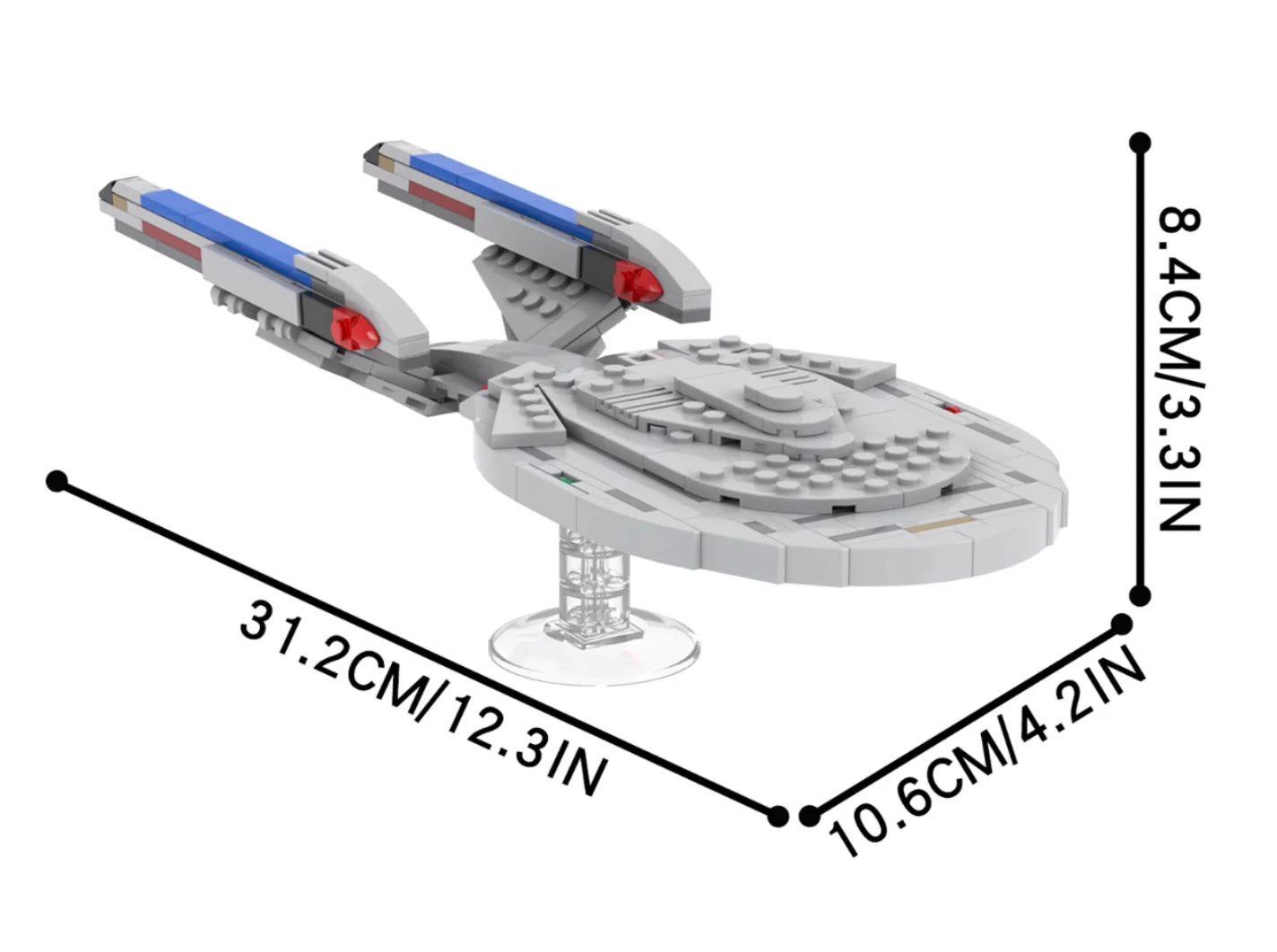 Film Space Trek Serie Raumschiff MOC Raumschiffmodell Bausatz DIY Diorama Spielzeug Baustein-Set für Kinder Fans Montage Montessori Geschenk – Detail 1