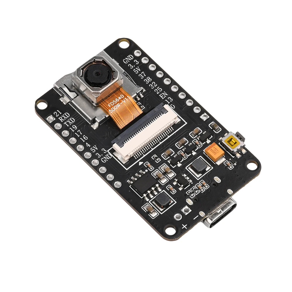 Imagem -05 - Kit de Módulo de Câmara Cam de Foco Automático Ov5640 Esp32 Af72 mm 2.4 Ghz Placa Compatível com Wifi e Bluetooth tipo c 8mb Psram hd 5mp