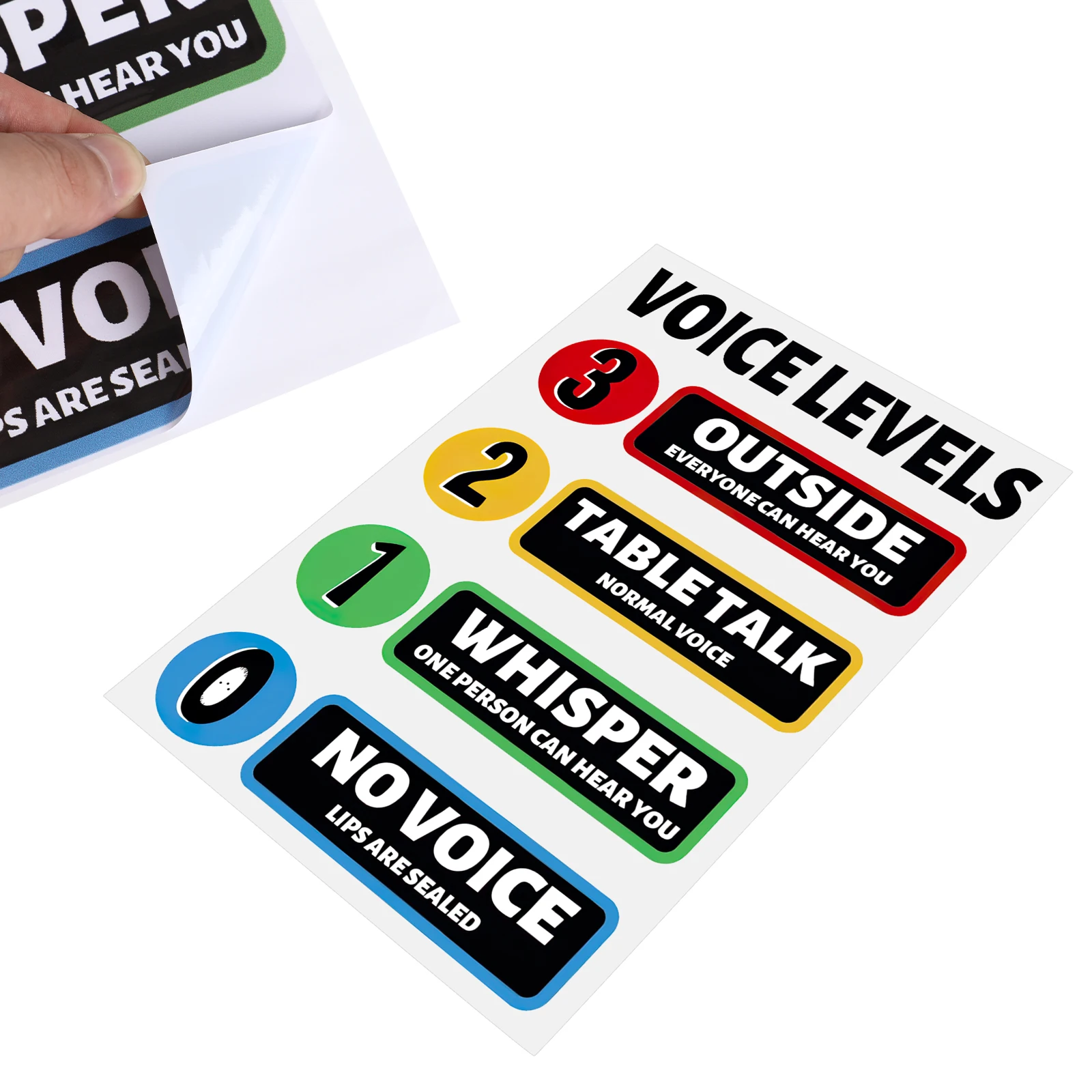 

Voice Level Sticker PVC Classroom Rules Wall Poster for School Cafe Office Elementary Middle School Behavior Management