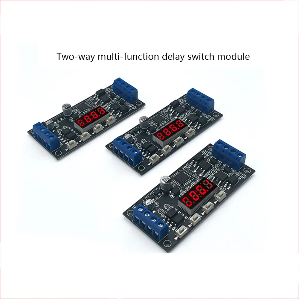 

Taidacent DC 12V 24V Dual Mosfet Timer Module Led Delay Relay Trigger Cycle Timer On Off Delay Timer Switch Board