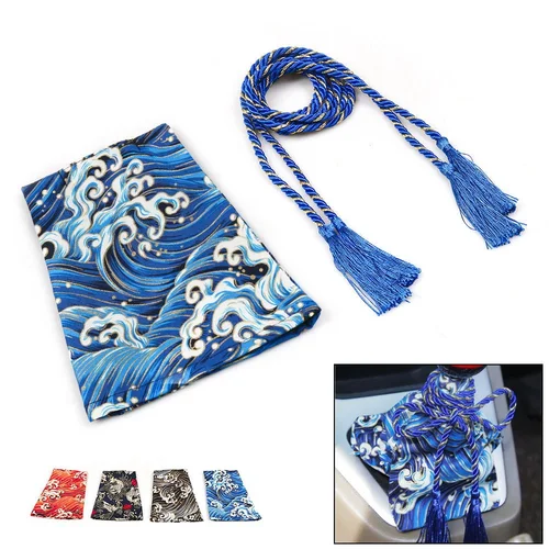 Imagen 2 del producto N30R_N1 Lona Katana Gear Decoración Piezas Perilla de palanca de cambios universal Negro