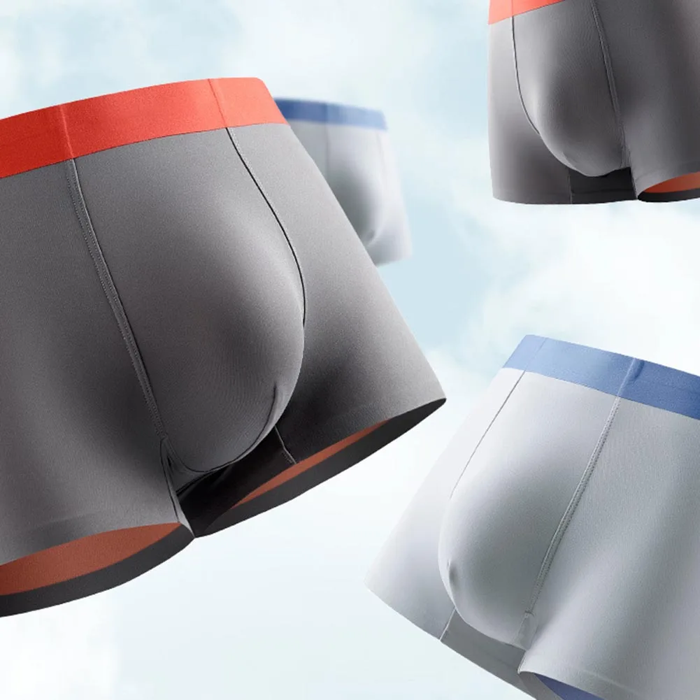 ملابس داخلية بوكسر للرجال بدون خياطة، ملابس داخلية رفيعة قابلة للتنفس، مناسبة للراحة والدعم #4