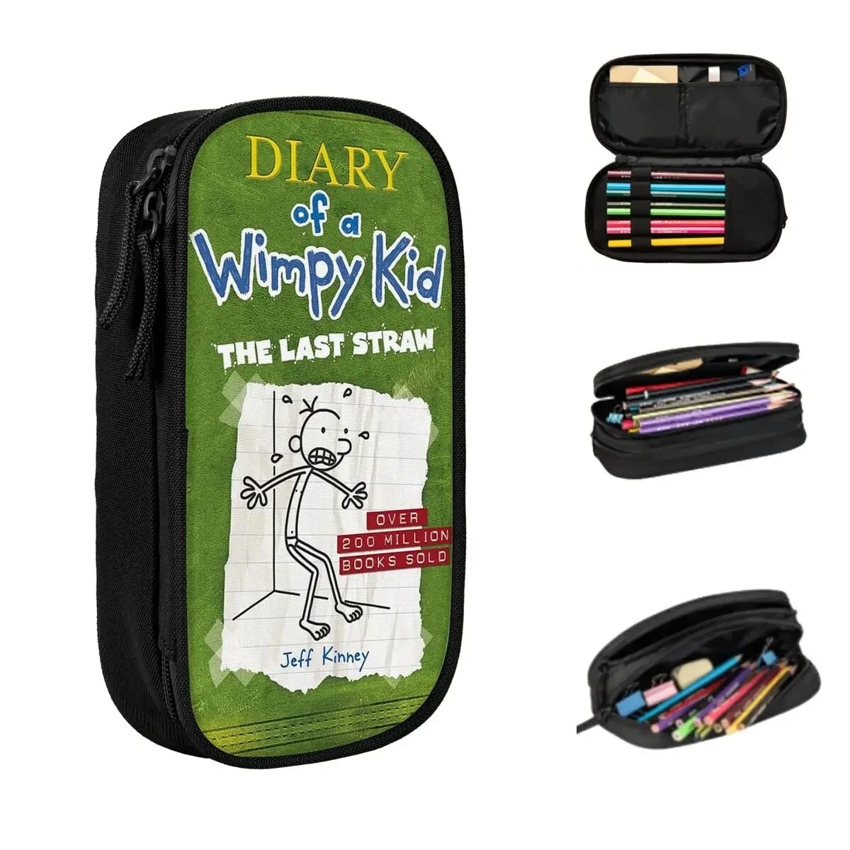 Diary Of A Wimpy Kid The Last Straw Cover Pencil Cases Big Capacity Pen Bags Pen Box Pencil Pouch For Boys Girls Students