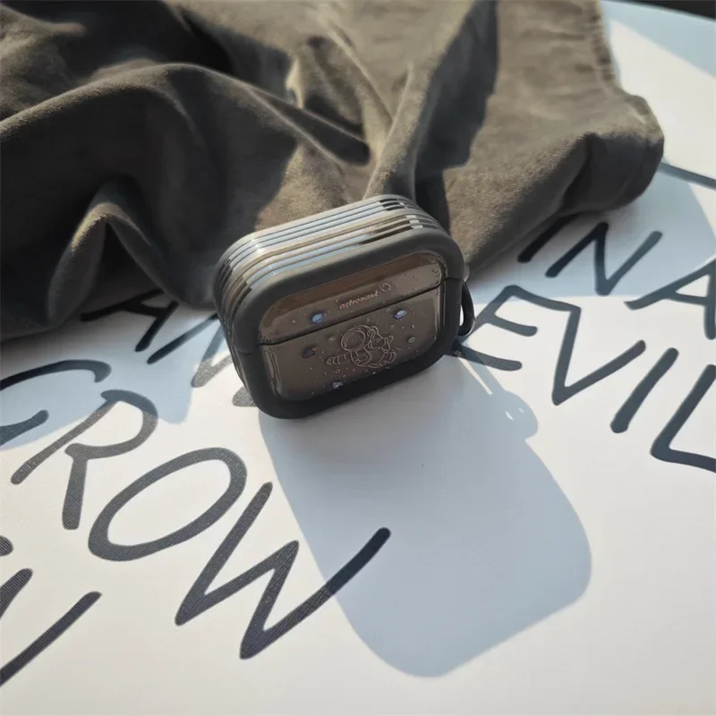 Spaceman โปร่งใสสําหรับ AirPods 4 Airpod 1 2 3 Pro Pro2 หูฟังบลูทูธกล่องชาร์จป้องกันหูฟังกรณี