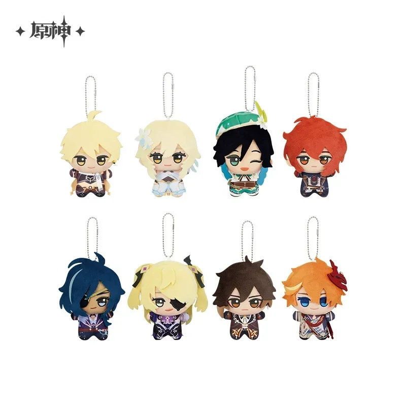 Game Genshin Impact Official Merch miHoYo Original XXGNM Series Plush Keychain Pendant Tartaglia Zhongli Venti