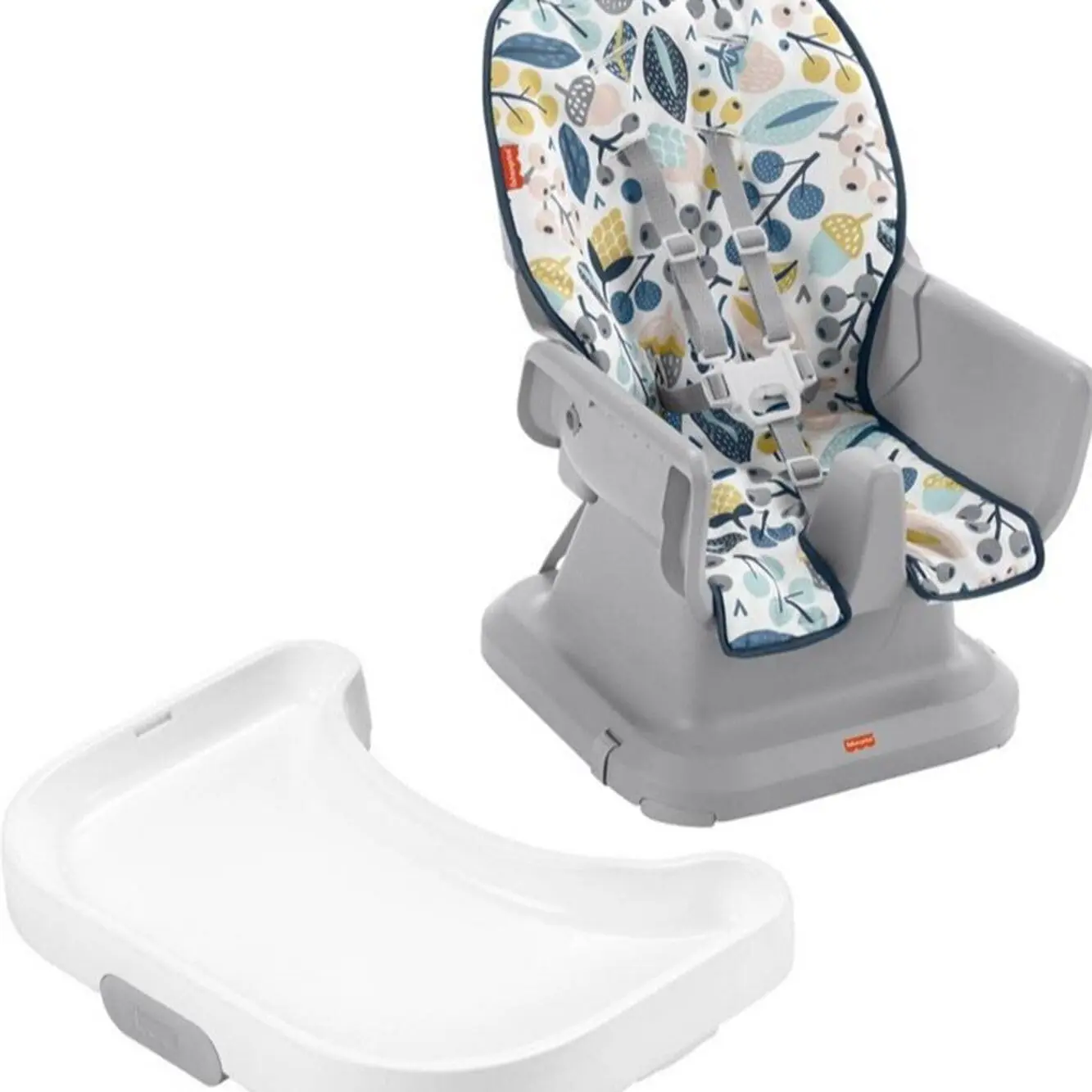 Baby to Toddler High Chair SpaceSaver Simple Clean Portable Dining Seat & Booster with Washable Deep Tray & Liner,