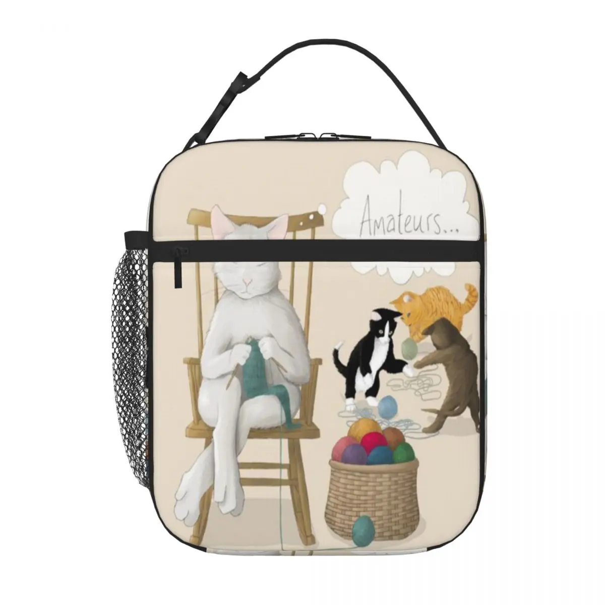 Bestselling Of Cats And Yarn Hip Hop Thermal Lunch Bag Mountain Trip Thermal Tote