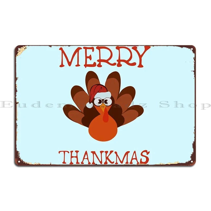 Thaksgiving-pintura de letrero de Metal divertida, cartel de estaño personalizado Vintage para pared de salón, cueva