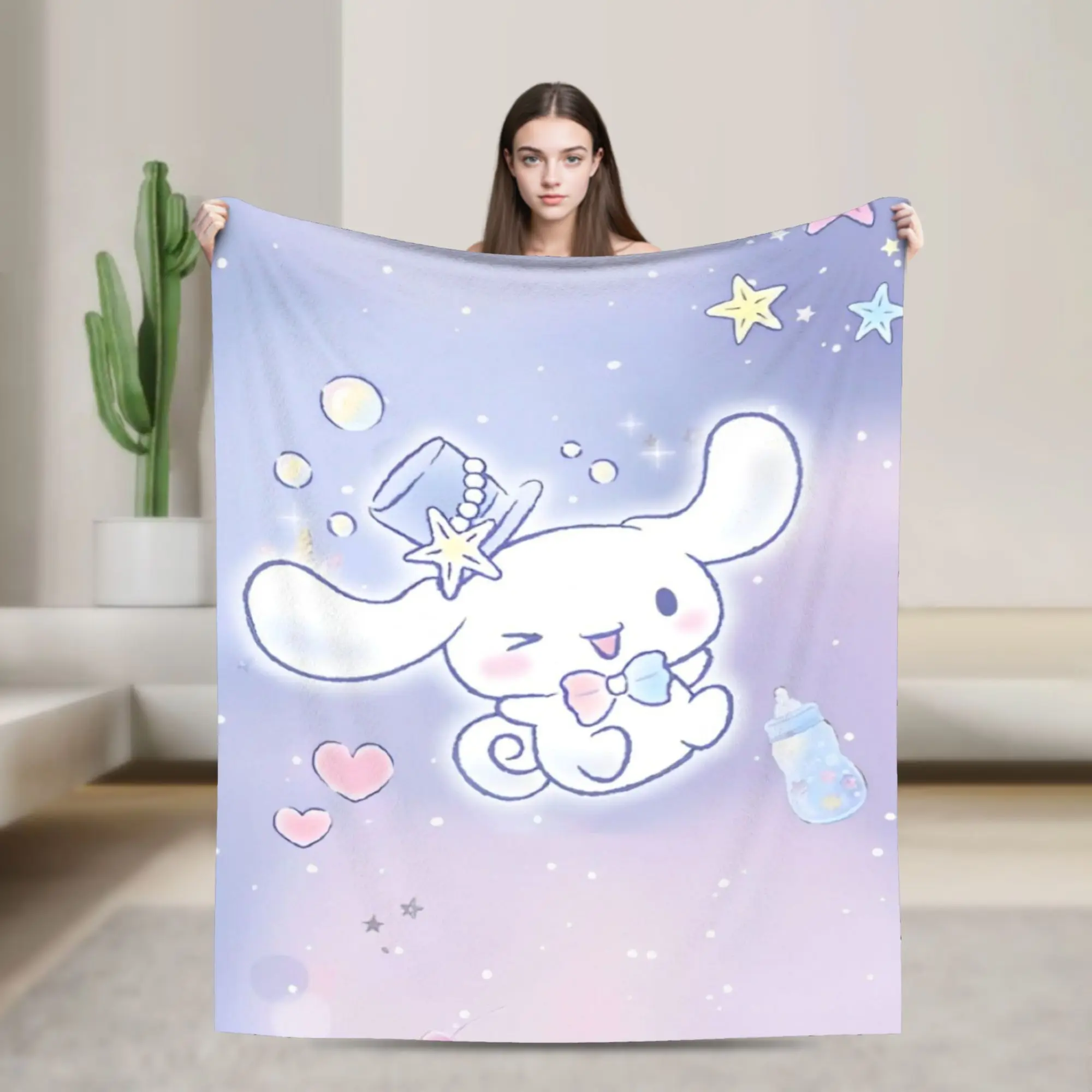 

Милое мультяшное одеяло Kawaii Cinnamoroll, нечеткие, потрясающие, теплое одеяло для покрытия, всесезонное
