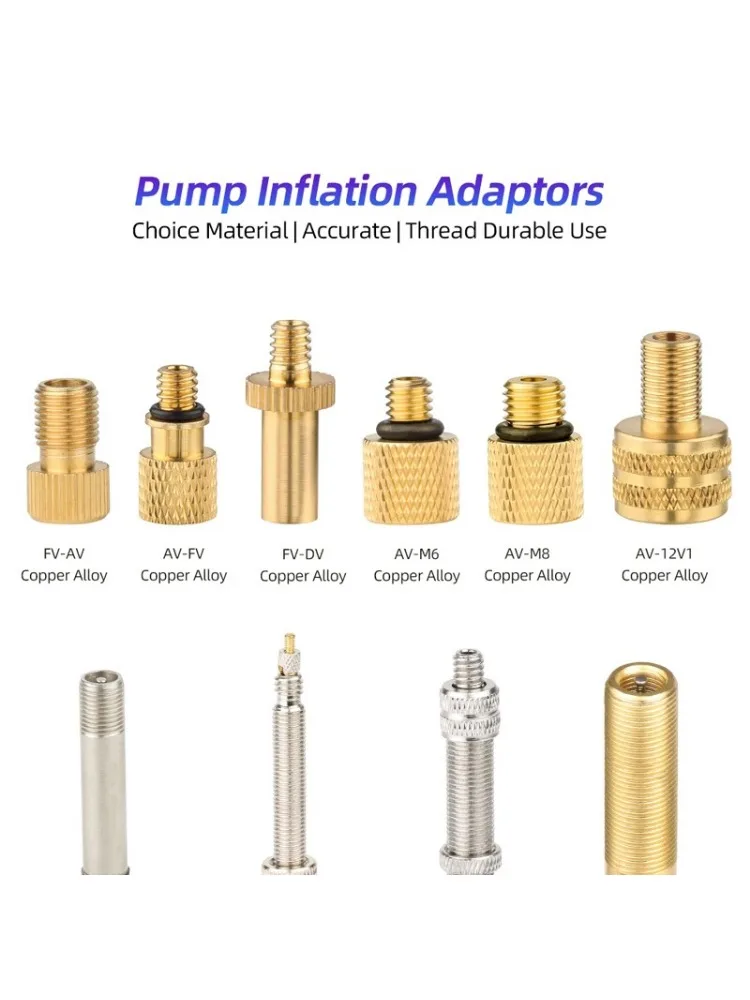 AliExpress NONE Bike Valve Adapter FV AV DV Converter Presta to Schrader Dunlop Connector for MTB Tire Pump Inflatable Connection Nozzle