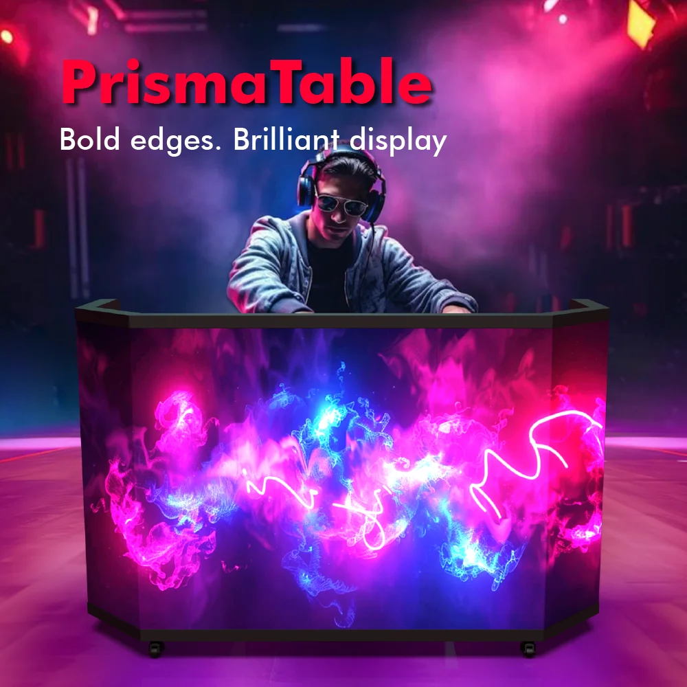 P1.25, P1.5, P1.8, P2, P2.5 Led Dj Booth LED Display For Music Festivals Customizable Shaped Dj Booth Table Led Display Screen