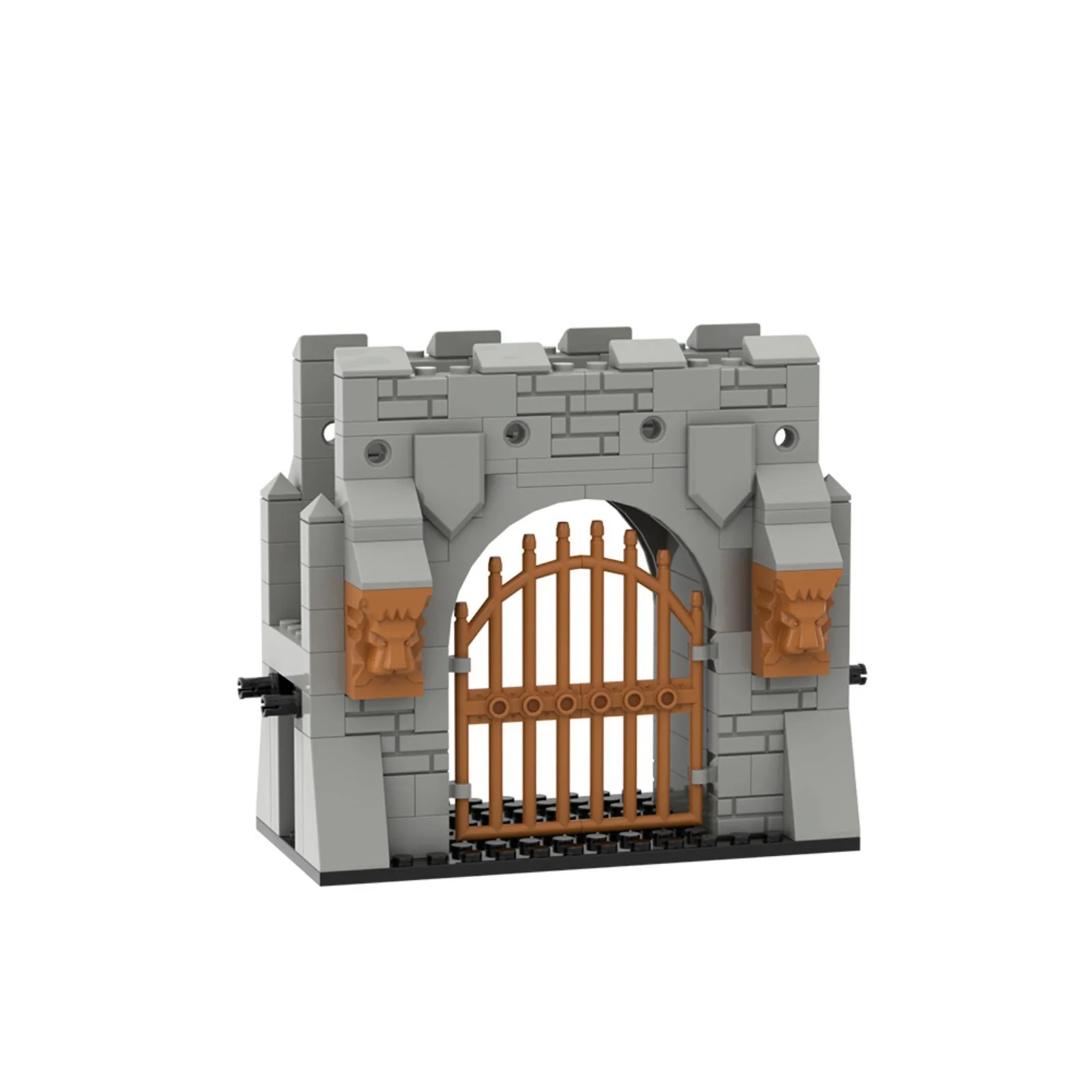 Mini bloques de construcción Castillo Medieval pared MOC Set DIY escena de batalla juguete