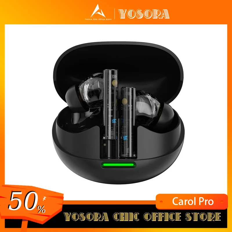 

New Kz Carol Pro Earphone Earbudupgrad Active Noise Reduction Wireless Bluetooth 5.4 In-Ear Waterproof Earphone Custom Outdoor