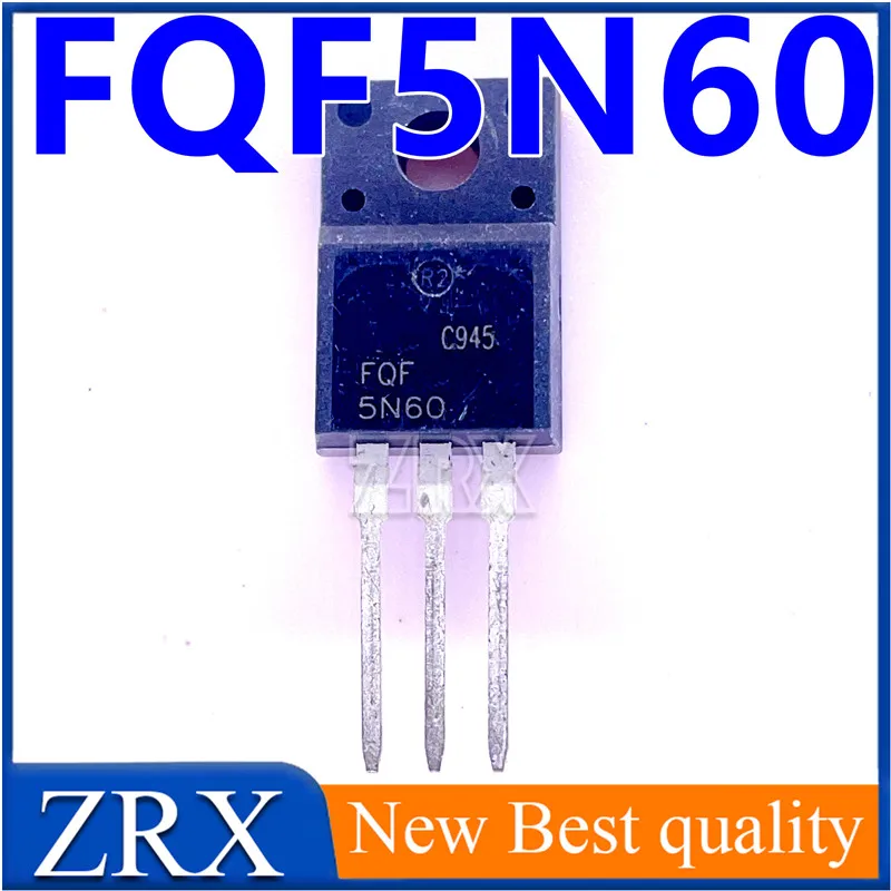 5Pcs/Lot FQF5N60 5A/600V TO-220F LCD Power Supply Field Effect Transistor Available in Stock