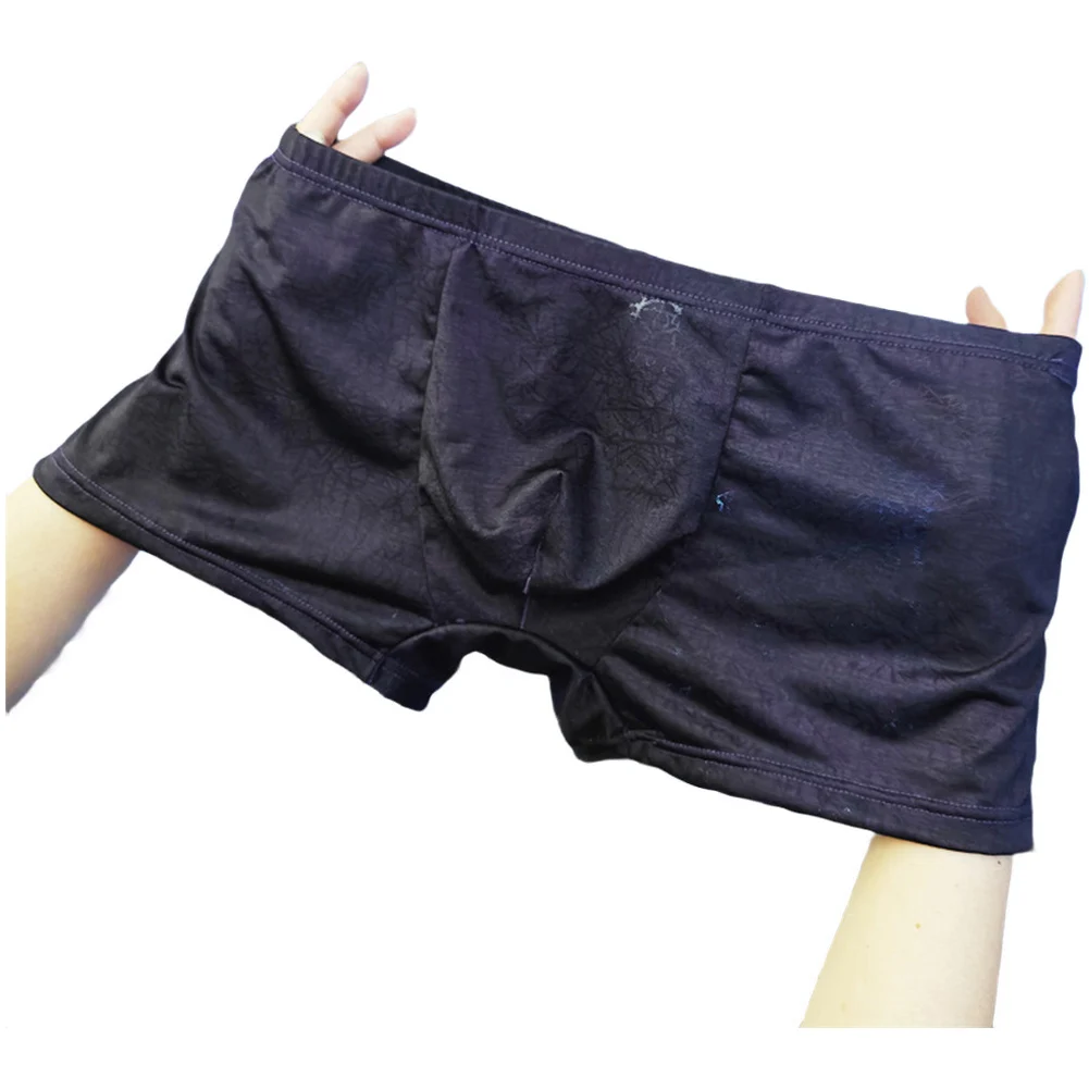 ملابس داخلية للرجال سراويل بوكسر منخفضة الخصر قابلة للتنفس مع حقيبة محدبة مرنة على شكل حرف U ملابس داخلية مريحة للارتداء اليومي #4