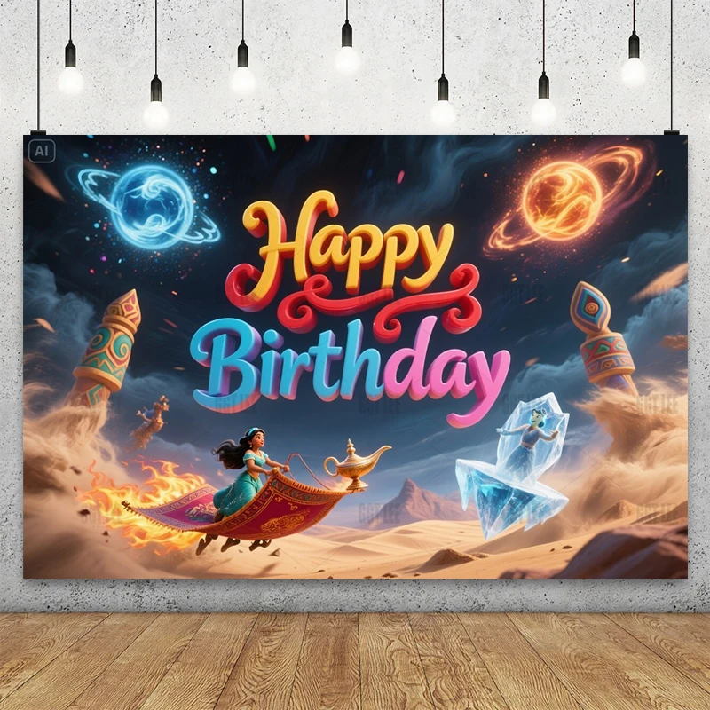 Фон для вечеринки с волшебным ковром Диснея, танец Аладдина и Жасмин, Джин, фейерверк, фотография, баннер, декор, вечеринка с днем рождения, на заказ Фон для вечеринки с волшебным ковром Диснея, танец Аладдина и Жасмин, Джин, фейерверк, фотография, баннер, декор, вечеринка с днем рождения, на заказ