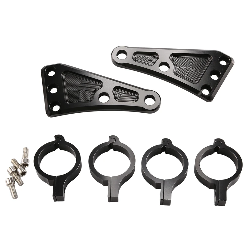 41MM Motorcycle Headlight Mount Bracket CNC Aluminum Alloy Black For Honda Yamaha Suzuki Fork Tubes M10 Bolt Hole