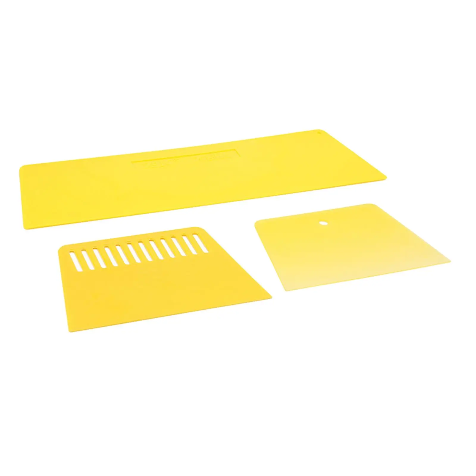 Set of 3 Automotive Body Fillers Spreader Yellow Reusable Flexible Edge Wallpaper Tool for Window Tinting Tool Versatile