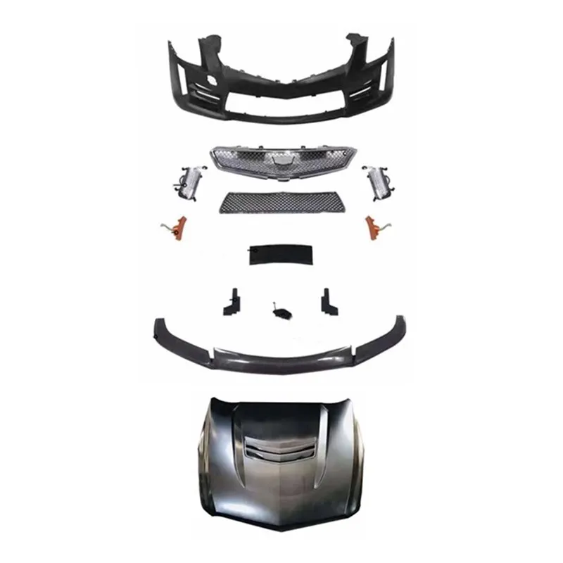 

Body Kits Front Bumper Assy For Cadillac ATS 2014-2020 the Third Generation Car Parts Upgrade ATSV Style Bumper Hood