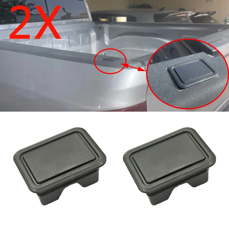 2X cubiertas de bolsillo de estaca para Dodge Ram 1500 2500 2019-on camión trasero camioneta cama riel estaca tapones de bolsillo tapas de agujeros pieza de coche