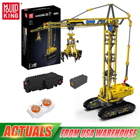 Mould King 17059 Technical Car Toys The RC Crawler Crane Building Block Engineering Truck Brick Model Set Kids Christmas Gift
