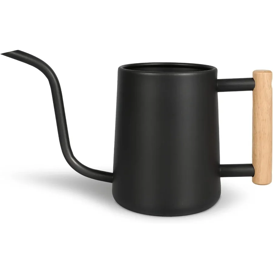 

Лейка из нержавеющей стали с длинным носиком для комнатных и наружных растений, емкость 35 унций, 1000 мл, идеально подходит для комнатных растений, бонсай