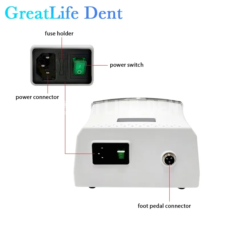 GreatLife Dent Prime Sense A7 240W 55000RPM Brushless Micro Motor Micromotor Speed Adjustable Polish Machine Jewelry Dental Lab