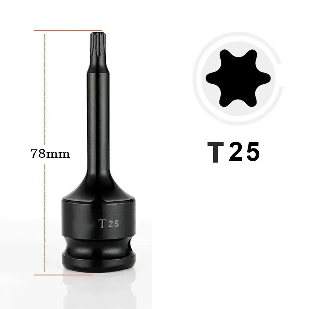 Socket Adapter Reliable Material and Design 1 2 Inch Hex Torx Screwdriver Bit Drive Socket Adapter Head T20 T100