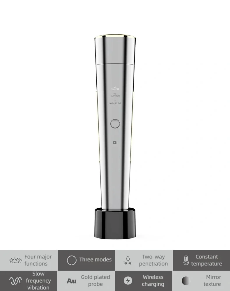 Microcurrent Facial Massager Anti Wrinkles 45℃ Face Lift Skin Tightening Tool Positive And Negative Ions Face Firming Skin Care