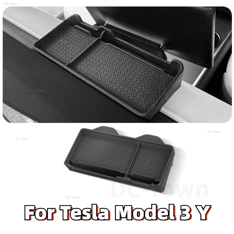 

For Tesla Model 3 Y ETC Bracket Tray Central Control Screen Rear Storage Box Waterproof Instrument Panel Tissue Car Accessories