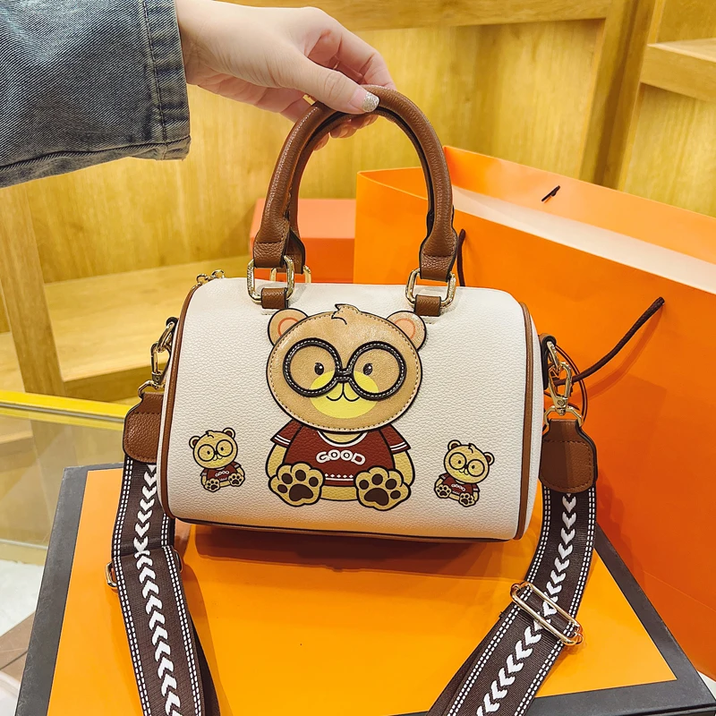 Luxury Shoulder Bag handbag and pursee for Girl 2023 Cute Bear Totes Bag female Office worker High quality Handbag for women