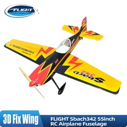 FLIGHT Sbach342  55inch RC Airplane Fuselage 3D Fix Wing Wooden Model Plane Frame