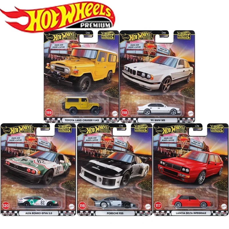 Mattel Hot Wheels Boulevard 24 1/64 Toyota Land Cruiser Alfa Remeo Gtv6 91 Bmw M5 Collectible Car Toys Diecast Vehicle