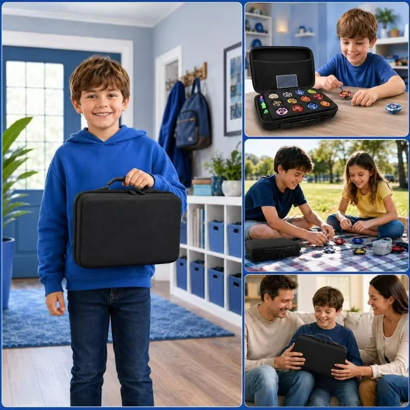 EVA Hard Storage Case for Beyblade X Portable Handheld Spinning Top Gyro Carry Bag Toy Accessories Organizer Box