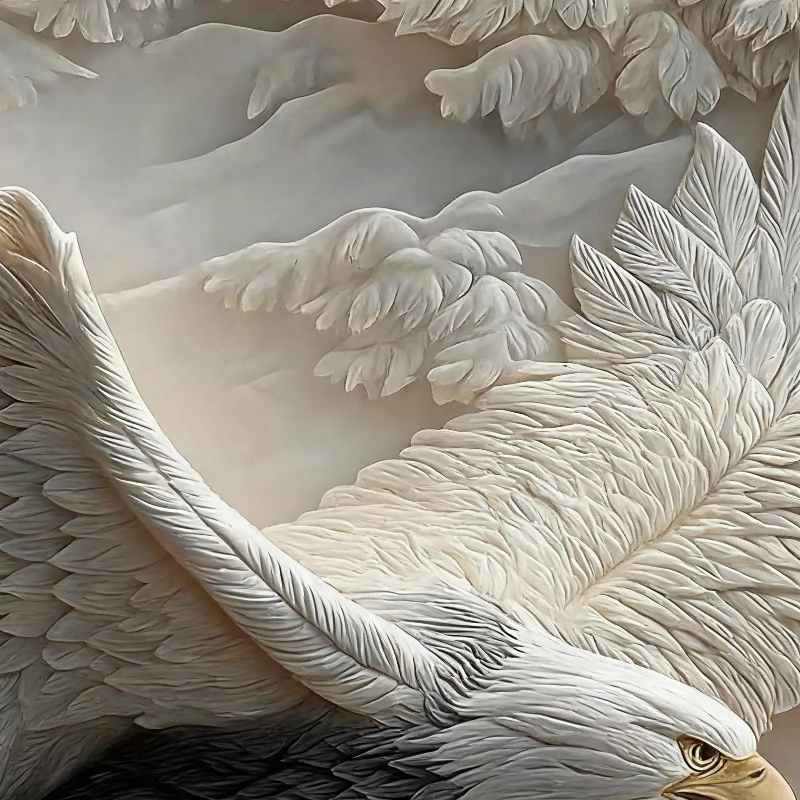 Carved Eagle Puzzle 1000 Pieces Adult Jigsaw Majestic Bald Eagle Puzzle Game For Adults Women Men Nature & Wildlife Lovers
